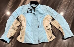 Tour Master Trinity Women's Motorcycle Jacket Medium Blue Gray Waterproof Armor